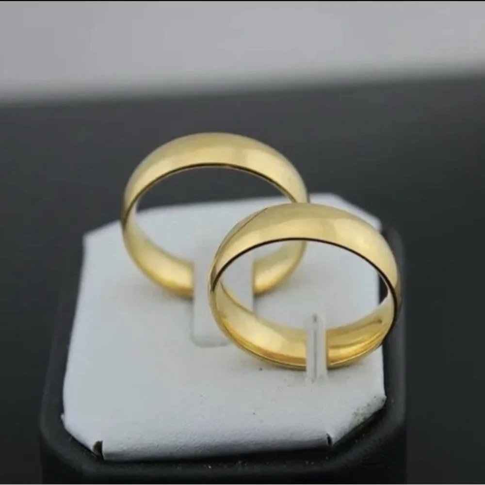 18K Gold Wedding Engagement Anniversary Promise Ring Band - Picture 5 of 7
